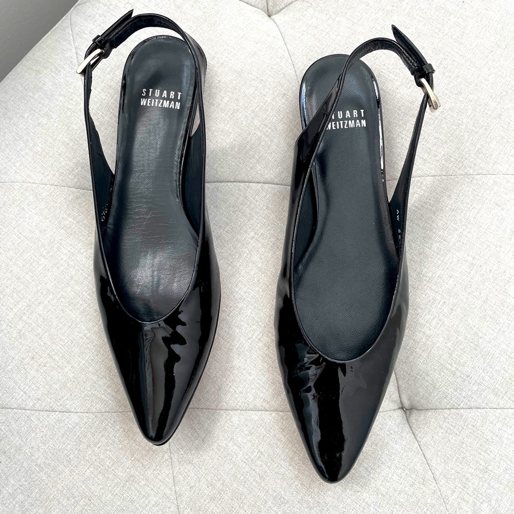 Stewart Weitzman Pattent Leather Flats New-6 1/2